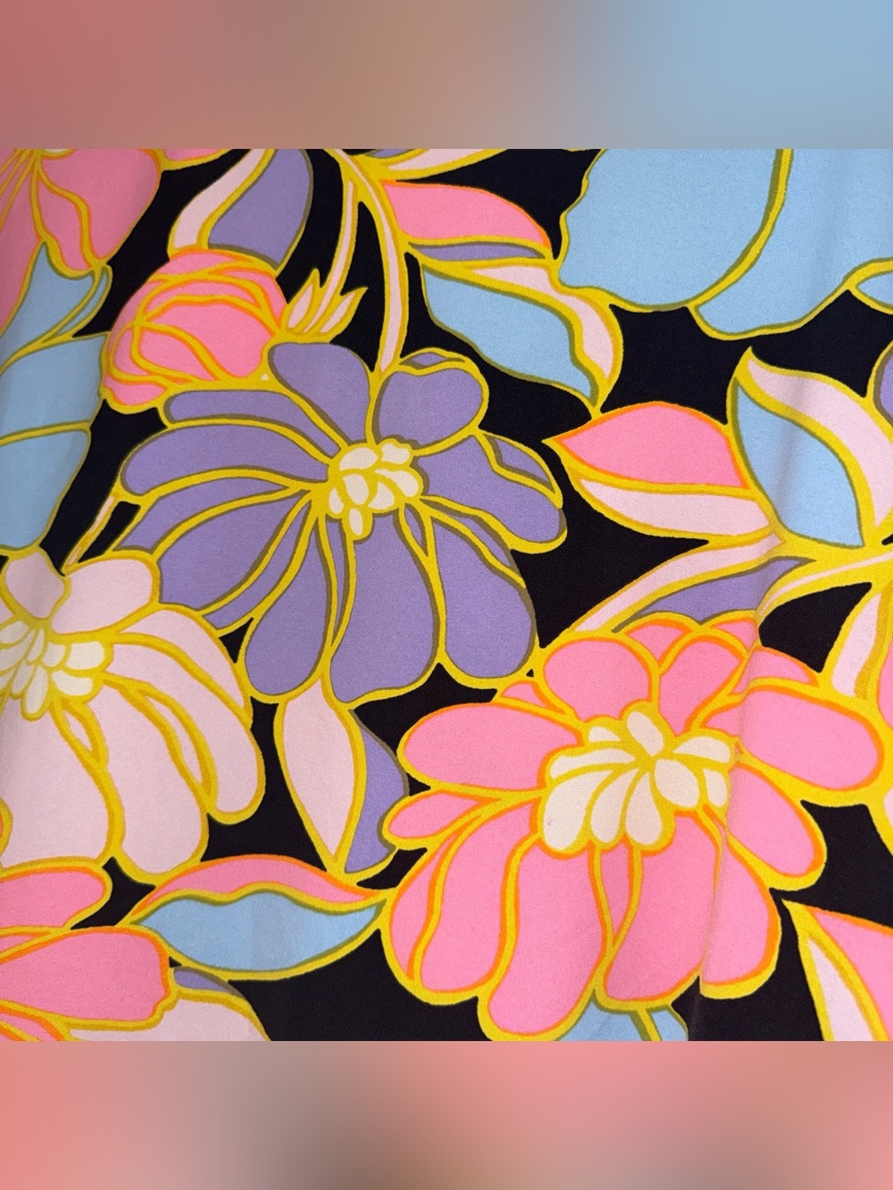 WHO WHAT WEAR women’s Multicoloured floral print dress with bell sleeves sz L ✨ - Picture 8 of 10